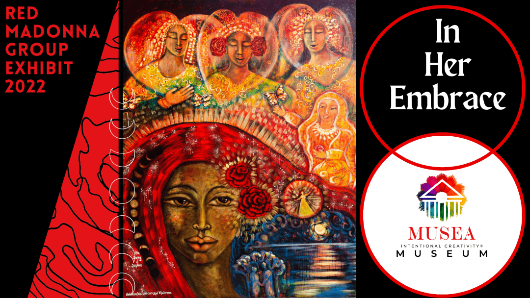 Red Madonna In Her Embrace