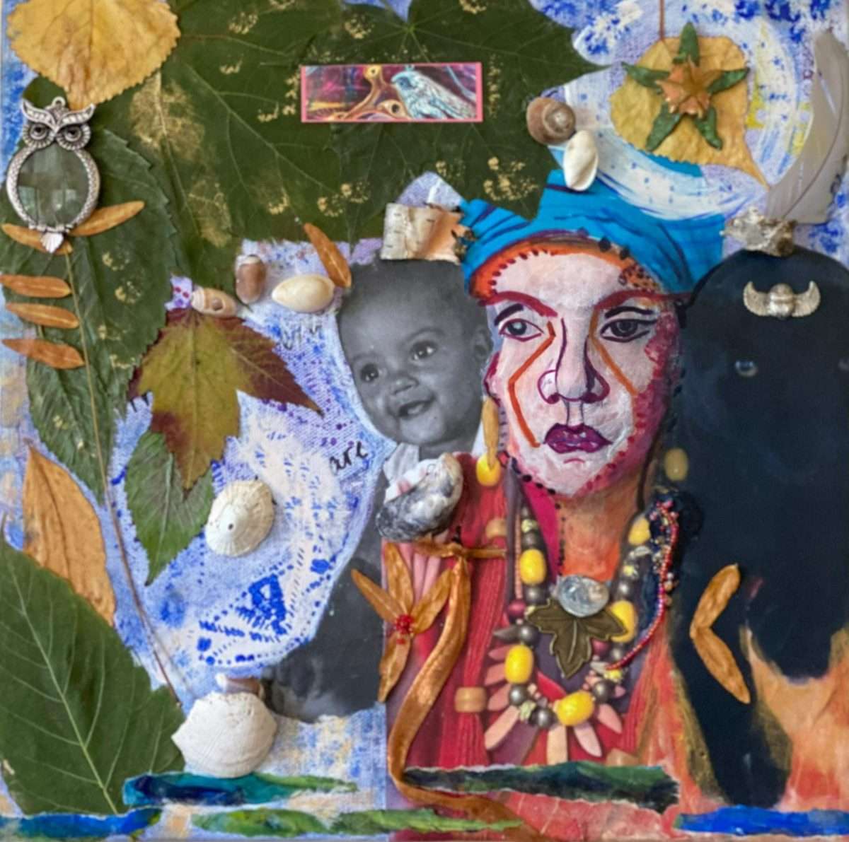 Fey-O My Medicine, mixed media art by Semerit Stratchan