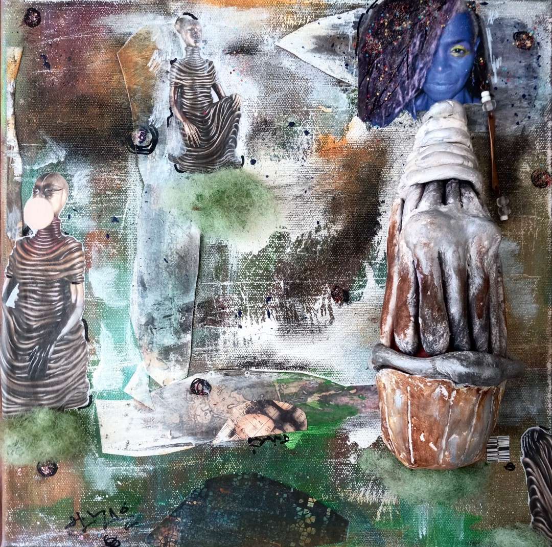 The Beautiful, mixed media art by Michelle Bernard